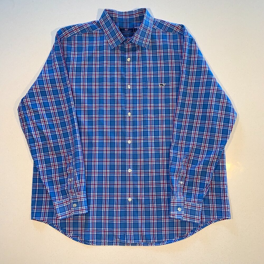 Vineyard Vines Plaid Classic Fit Tucker Shirt XL